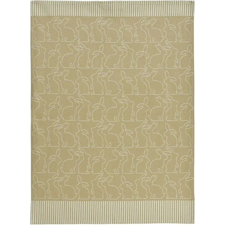 Geschirrtuch Pascha 50 x 70cm beige Hasen 100% BW