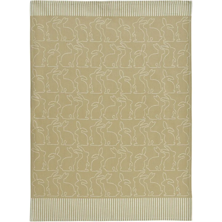 Geschirrtuch Pascha 50 x 70cm beige Hasen 100% BW