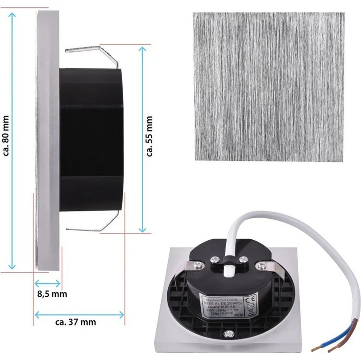 Maxkomfort LED Wandstrahler 6107, LED fest integriert, 3000K, Warmweiß, Treppenbeleuchtung – Bild 2