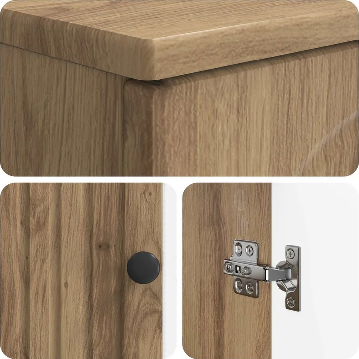 vidaXL Toilettenschrank ALKMAAR Artisan-Eiche 66 x 25,5 x 190 cm 896264 – Bild 6