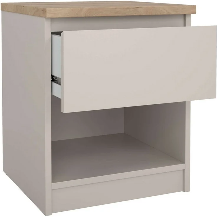 INOSIGN Nachttisch Naia, Nachtkommode, Nachtschrank, Beistelltisch, mit 1 Schublade, Breite 40 cm, Höhe 50 cm – Bild 1