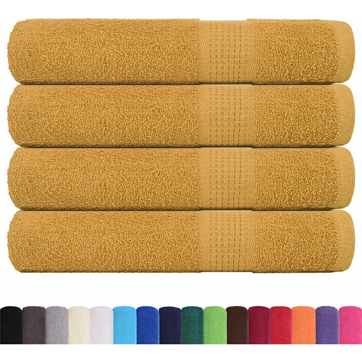 vidaXL Saunatücher FROGN 4 Stk. Gold 80x200 cm 360 g/m² 136816 – Bild 2