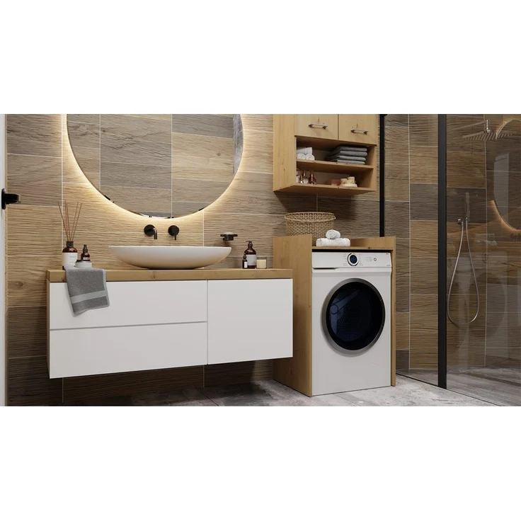 ibonto WASCHMASCHINENUMBAUSCHRANK HANDWERKLICHE EICHE 64x97,5x50 cm (H 97.5 x T 50 x B 64 cm) – Bild 6