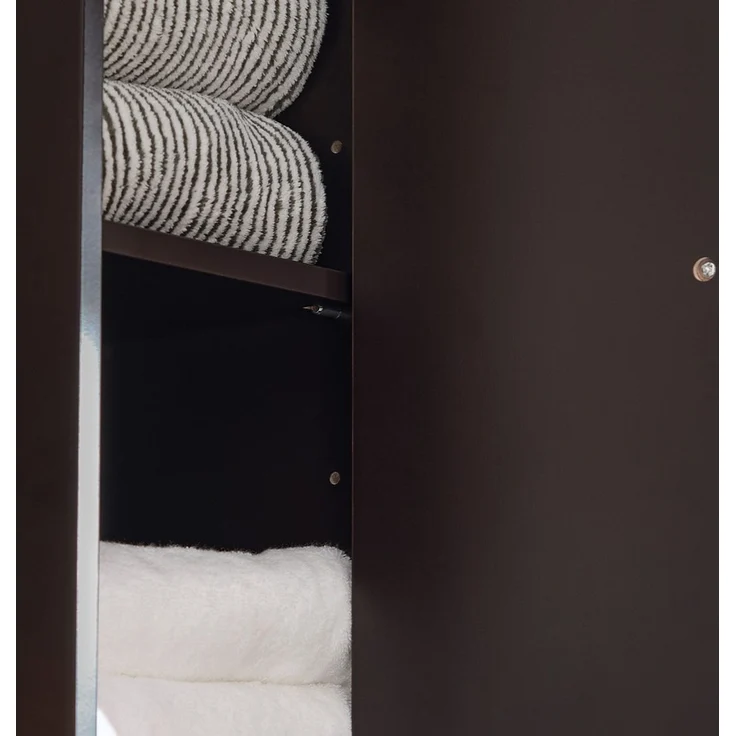 SoBuy BZR34-BR Badezimmer-Hochschrank, MDF, Lackiert, Dunkelbraun, 20 x 180 x 20 cm – Bild 6