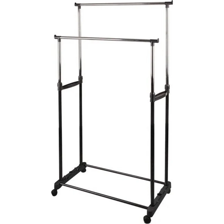 Urban Living Kleiderständer Kleiderständer Garderobenständer Garderobe, mit 4 Rollen, höheverstellbar 95-175 cm – Bild 2