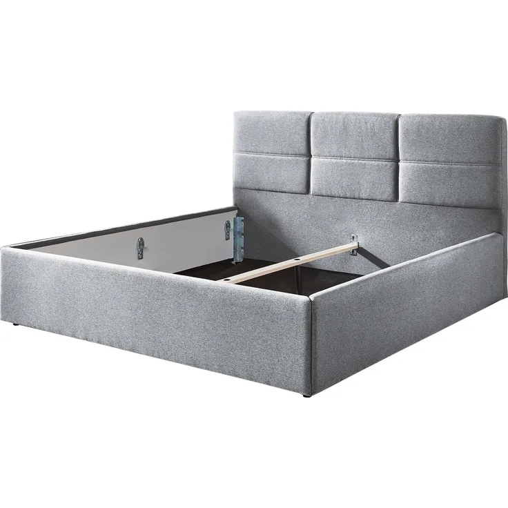 Polsterbett Deik / Durango PB100 , Stoff , Silber , 180 x 110 x 213 cm
