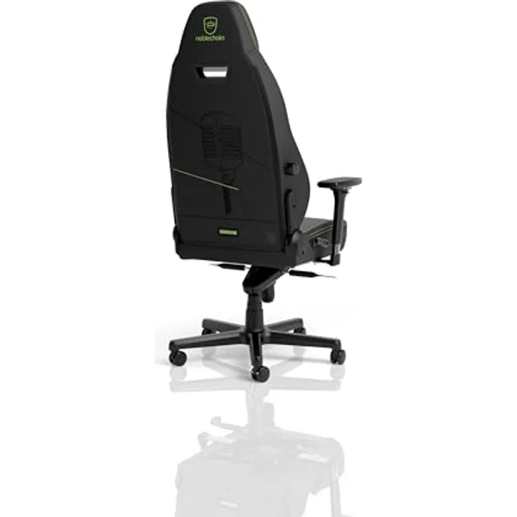 noblechairs LEGEND Gaming Stuhl - Shure Edition, ergonomischer Bürostuhl aus grauem PU-Leder, Kaltschaumpolsterung, bis 150 kg belastbar, 60-mm-Rollen für harte und weiche Böden – Bild 5