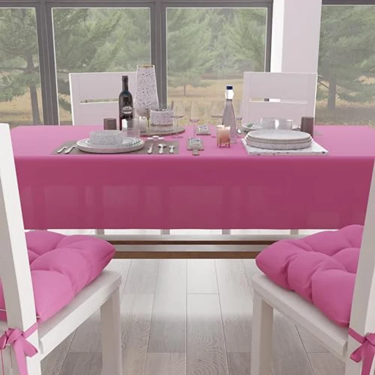 Petti Artigiani Italiani - Tischdecke, Küchentischdecke aus Baumwolle, einfarbig, Fuchsia X15 Plätze (140 x 300 cm) – Bild 3