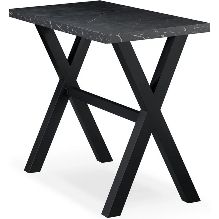DUBI Möbel Bartisch LOTTE, schweres 4-Fuß oder X-Gestell, Metallgestell, Holztischplatte aus MDF – Bild 3