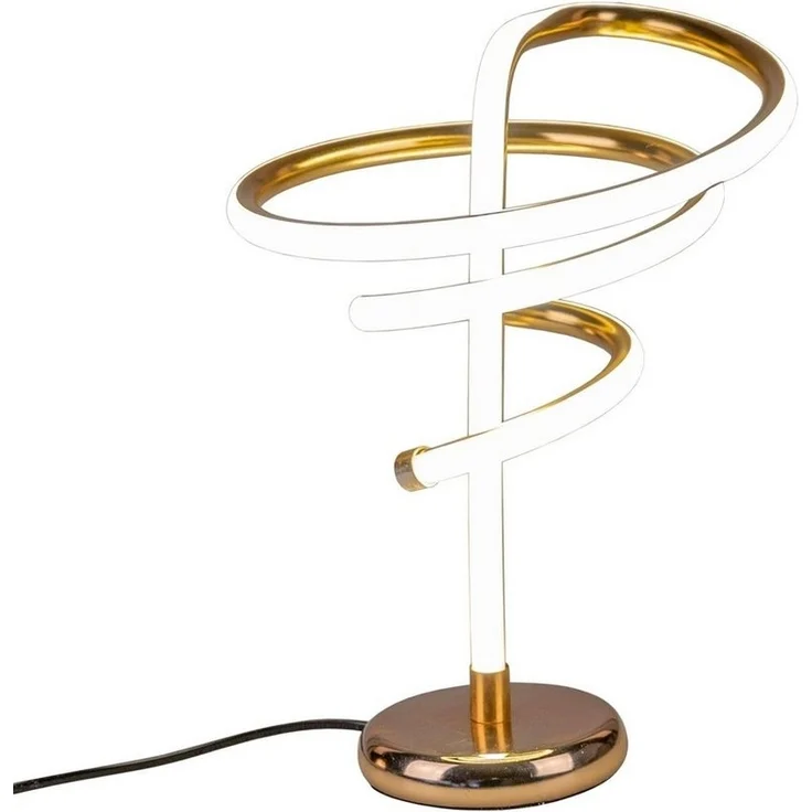 formano LED Tischleuchte LED Tischlampe Spirale aus Metall Gold, LED fest integriert, Dekoleuchte – Bild 1