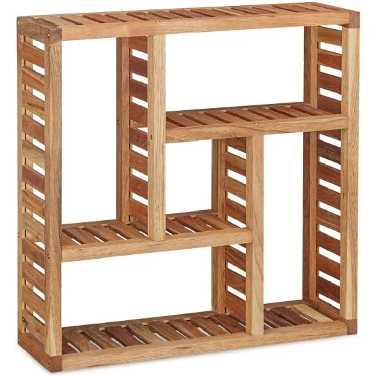 Walnuss Wandregal mit 5 Fächern – Bild 8