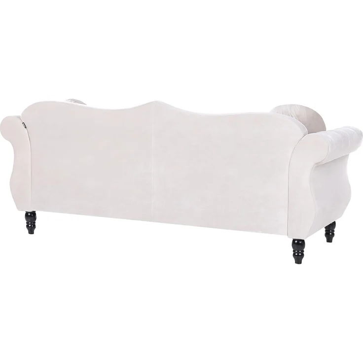 Sofa 3-Sitzer SKIEN Samtstoff Hellbeige – Bild 5