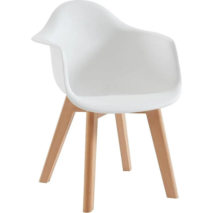 Vente-unique - LOULOUNE Essgruppe PlastikHolz, Platte BeigeWeiß - B 60 cm x H 51 cm x L 60 cm – Bild 7
