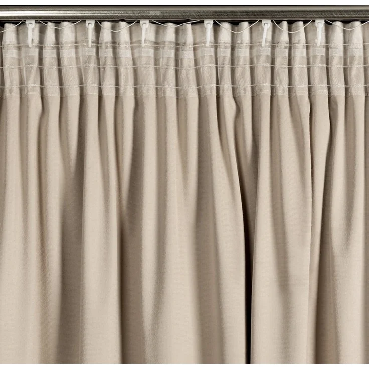 Vorhang DANI mit Rüsche Velours Samtvorhänge beige 140x270 cm Kräuselband – Bild 9
