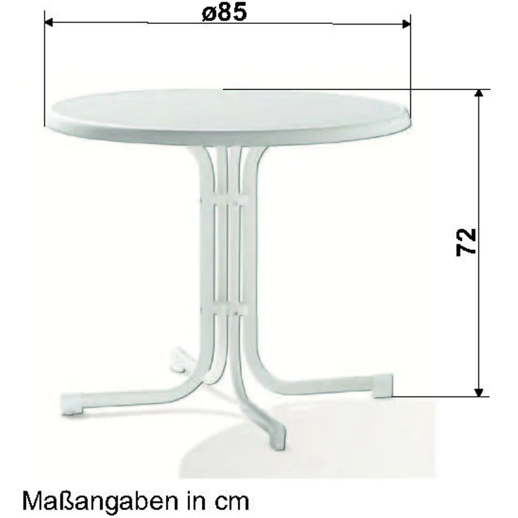 Sieger Boulevard-Klapptisch Boulevard-Klapptisch klappbar, Stahl Graphit 86 x 72 x 86 cm – Bild 3
