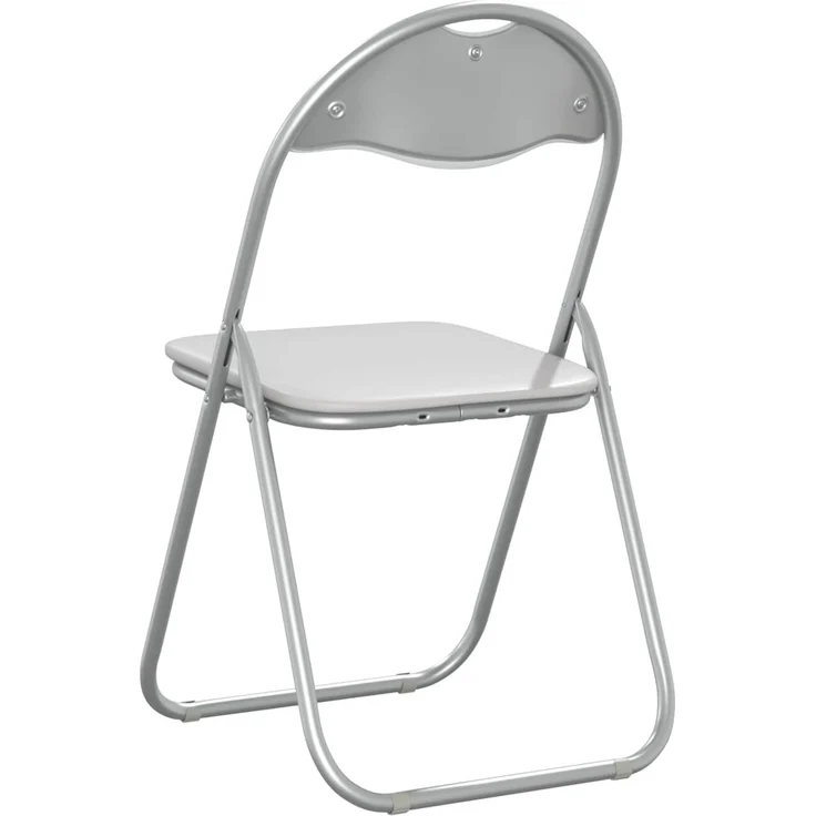 vidaXL Klappstuhl 2 pcs Weiß und Grau 48 x 43,5 x 81 cm Kunstleder 42029044 – Bild 7