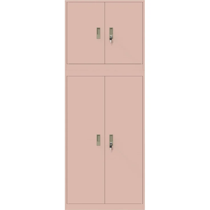 vidaXL Aufbewahrungsschrank 2 stk. Rosa 80 x 40 x 210 cm Stahl 3438742 – Bild 8