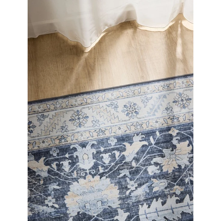 benuta Teppich George, rechteckig, Höhe: 5 mm, Vintage-Look, Kurzflor, Teppich Wohnzimmer, Schlafzimmer, Waschbar – Bild 2