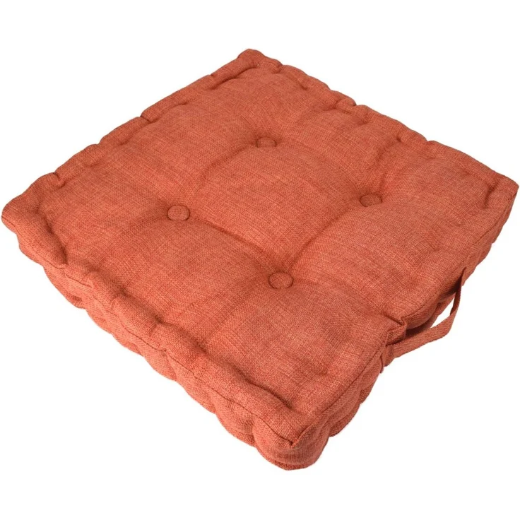 Sitzkissen 40x40x8cm Kissen 4 Punkt Grob-Cord Stuhlkissen verschiedenen Farben terracotta