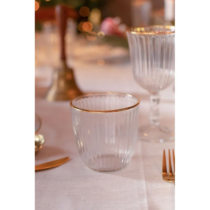 Hermia Concept 'Splendid 290' Gläser-Set (4-teilig), Gold / Transparent, 8,6 x 8,6 x 8,5 cm, 290 ml – Bild 1