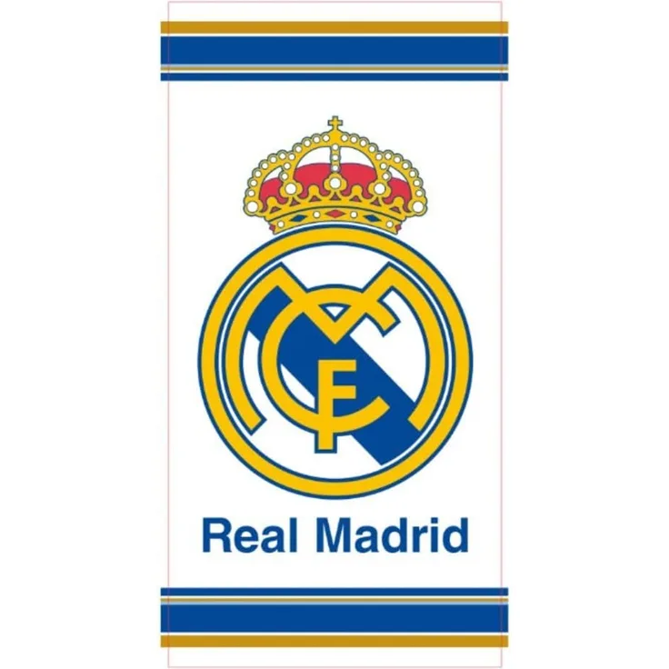 Real Madrid Strandtuch Weiß Badetuch Handtuch Baumwolle 70 × 140 cm