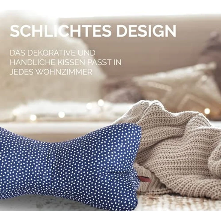 Original Dr. Berger Leseknochen 40 x 18 cm Miniherz Blau – Bild 2