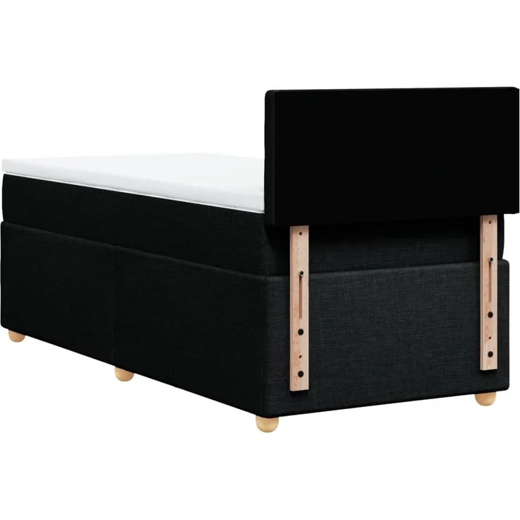 vidaXL Boxspringbett mit Matratze Schwarz 100x200 cm Stoff 3288907 – Bild 8