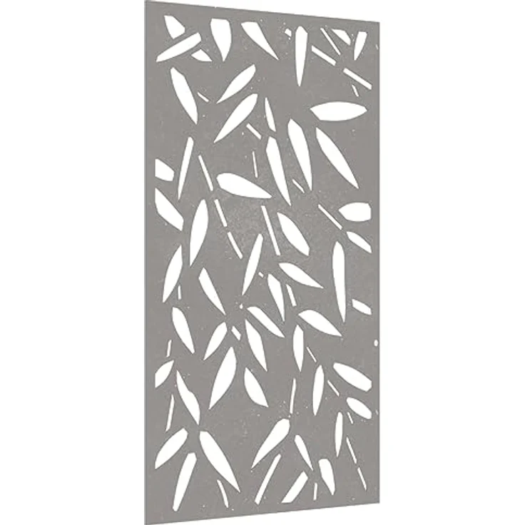 vidaXL Garten-Wanddeko Cortenstahl 105x55 cm mit Bambusblatt-Design, wetterfest und korrosionsbeständig – Bild 3