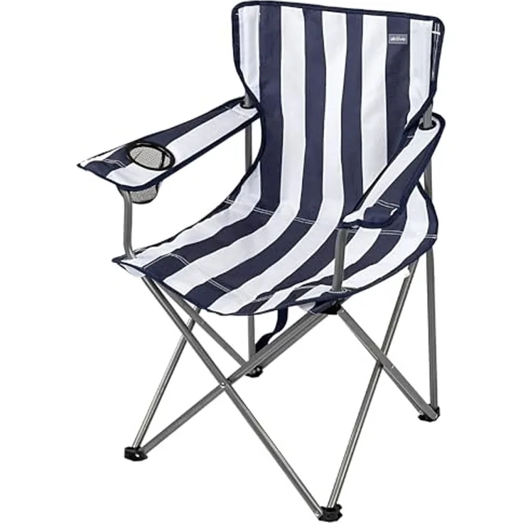 AKTIVE 62637 - Klappbarer Campingstuhl | Campingstühle klappbar aus Stahl, atmungsAKTIVE Rückenlehne | Maße 45 x 47 x 82 cm | Max. Gewicht 110 kg | Campingstühle