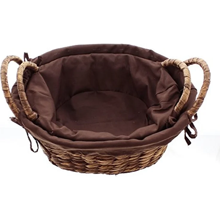 2er Set Schale Mokka Tischschale Dekoschale Obstschale Obstkorb Schüssel Korb – Bild 3