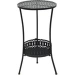 vidaXL Bistrotisch Schwarz 40x70cm Metall 245939