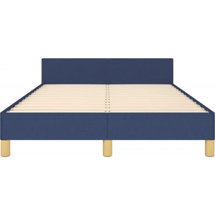 vidaXL Bettgestell ohne Matratze Blau 120x190 cm Stoff 379540 – Bild 2