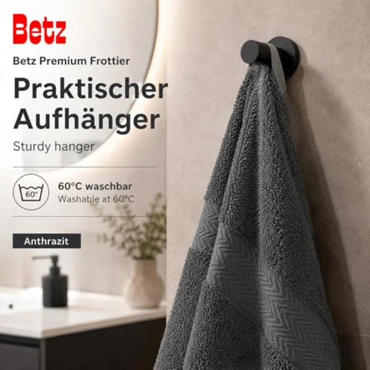Betz Handtuch Set 5-TLG. Premium 1 Duschtuch 2 Handtücher 1 Gästetuch 1 Waschhandschuh, 100% Baumwolle – Bild 7
