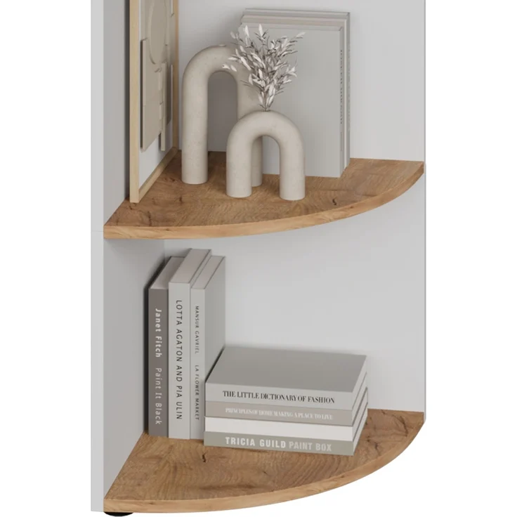 Eckregal Ecki Weiß/Goldkraft Eiche 40 x 180 cm Vicco – Bild 5