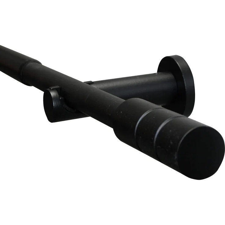Gardinia Gardinenstangen-Set Kreta 1-Lauf Ø 16-19 mm schwarz-matt 190 cm - 340 cm – Bild 5