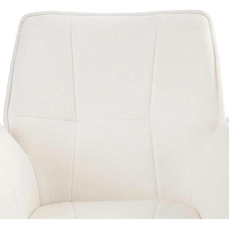 2 Stühle Esszimmer Küchenstühle Chenille Wolle Weiß Drehstühle Esszimmerstühle Drehbar Esszimmerstuhl mit Armlehne Dreh Sessel Modern – Bild 7