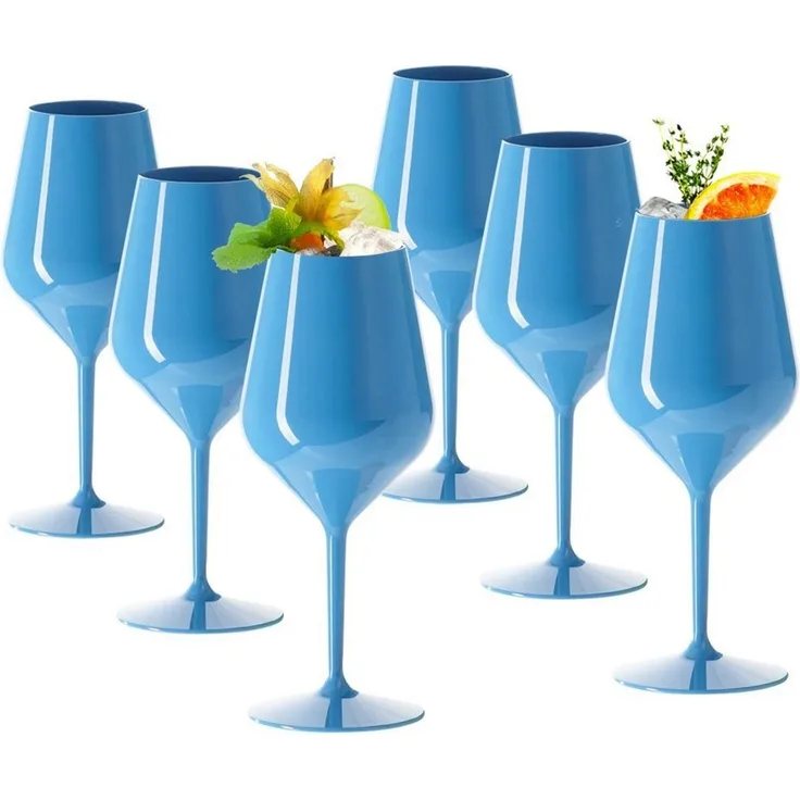 Doimoflair Weinglas DoimoFlair Weingläser aus Kunststoff bruchsicher Plastik, 6-tlg.