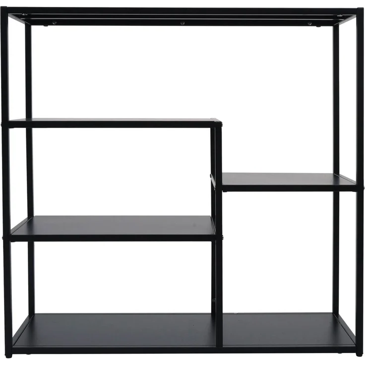Regal HWC-P98, Wohnregal Standregal Ablageregal, Industrial Metall 80 x 80 x 30 cm ~ schwarz – Bild 5
