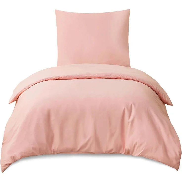 RUIKASI Bettwäsche 155x220 2tlg. Pfirsch Rosa Mikrofaser Reißverschluss – Bild 7