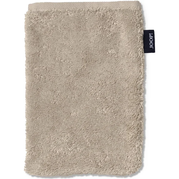JOOP! Waschlappen, 3er Pack - Waschhandschuh, Doubleface, Walkfrottier Beige 16x22cm – Bild 2