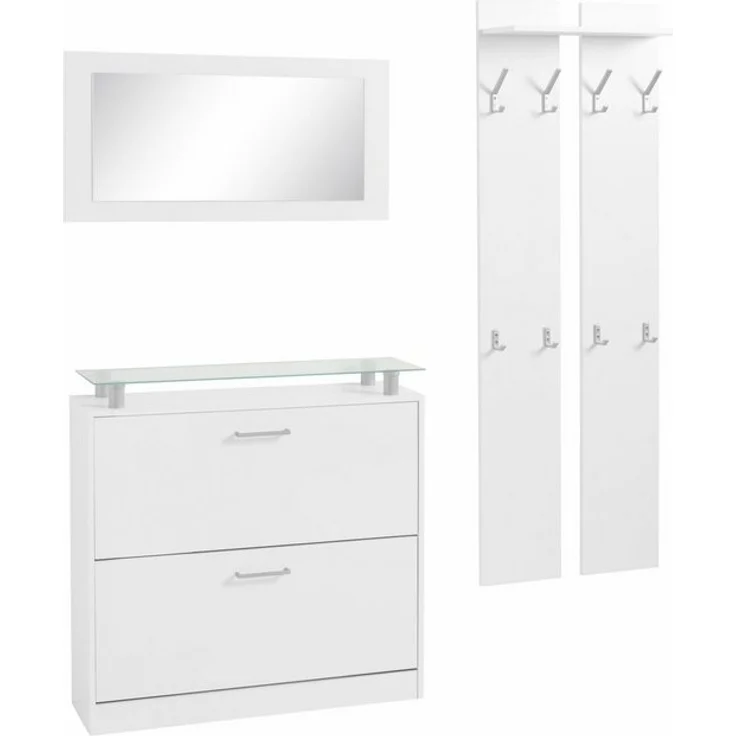 borchardt Möbel Garderoben-Set Finn, (Set, 3-St), mit Glasablage – Bild 4