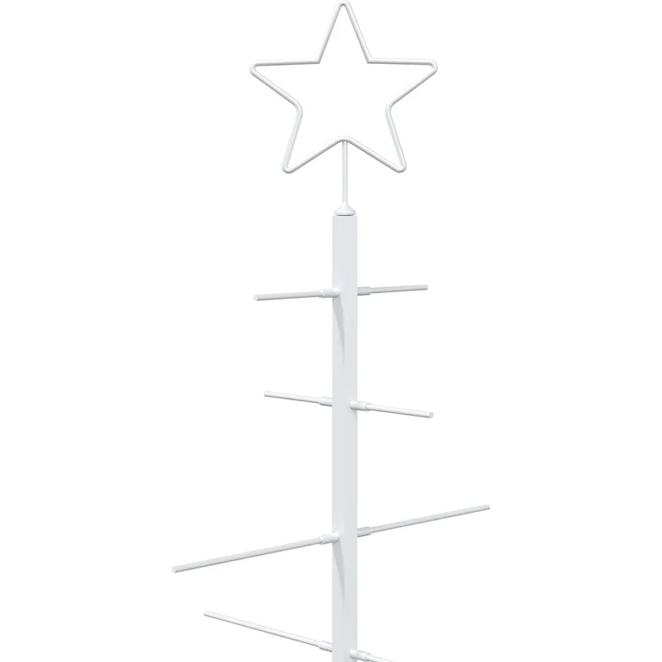 vidaXL Metall Weihnachtsbaum KUOPIO 60 cm Stahl Weiß 42053872 – Bild 5