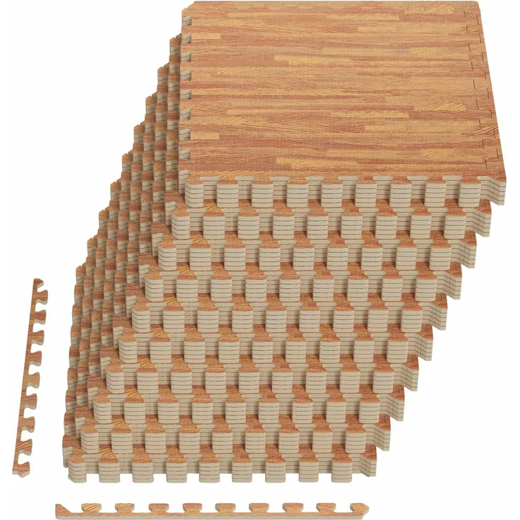 vidaXL Pool Bodenschutzmatte 50 stk. Holz 18 m² EVA-Schaum 3433287 – Bild 2