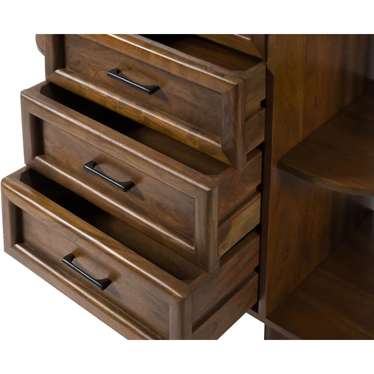 Highboard Akazie 100x40x118 natur lackiert MADRID #60 – Bild 2