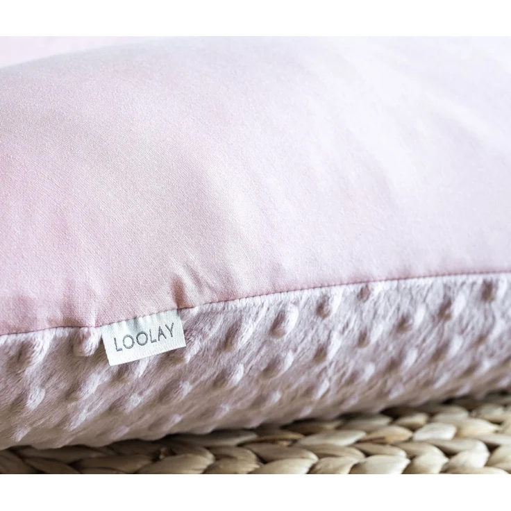 Loolay Stillkissen ROSE Baumwolle/ MINKY Schwangerschaftskissen Stillkissen Frau Kissen, WEICH oder EPS Kügelchen Füllung, 170 oder 190 cm SIZE-Standard, Altrosa Puderrosa Staubrosa Stillkissen + Bezug mit Reißverschluss!, LOOLAY® 100% Europäische Stof... – Bild 3