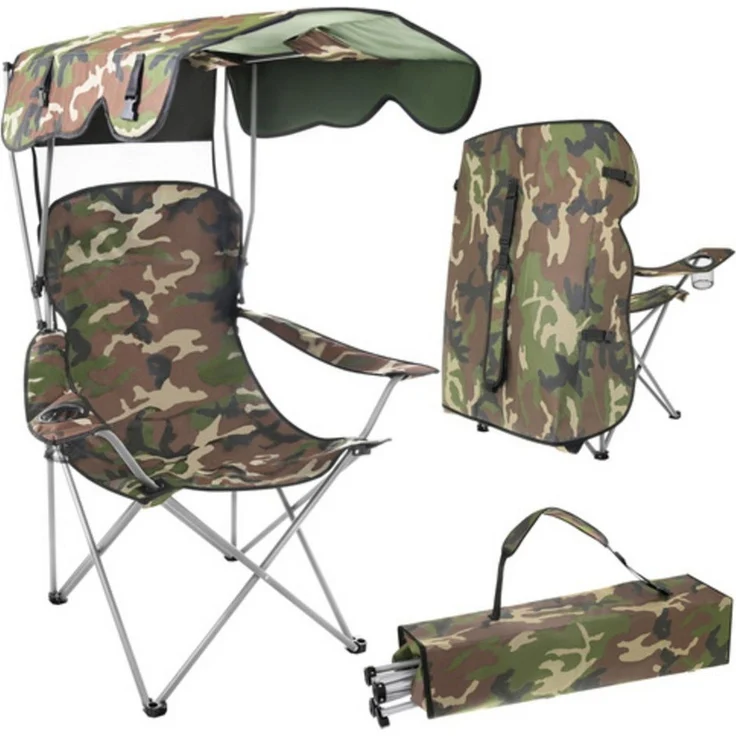 Trizand Angelstuhl Klappbarer Angelstuhl Moskitonetz (Spar-Set, 1 St), Verstellbare Armlehnen, weiche Polsterung und extra breite Sitzfläche – Bild 1