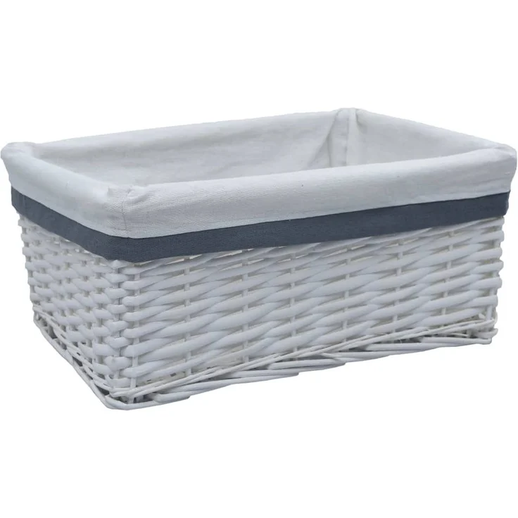 vidaXL 3-tlg. Korb-Set Ineinander Schachtelbar Weiß Weidengeflecht 286976 – Bild 5