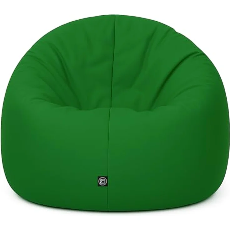 PATCH HOME 2-in-1 Sitzsack Sessel - Gaming Bean Bag mit Reißverschluss - Bereits befüllt, Ergonomisch & Robust für Kinder & Erwachsene - Indoor & Outdoor, Wetterfest (Grün, 155cm) – Bild 6