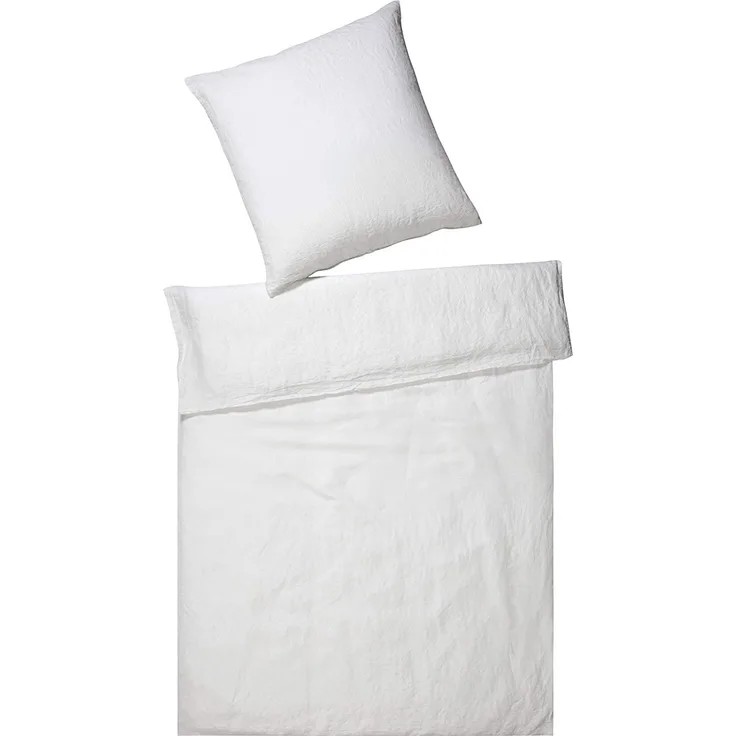 Elegante Bettwäsche Breeze in Gr. 135x200 oder 155x220 cm, Halbleinen, 2 teilig, Bettwäsche in Halbleinen-Qualität, Bettwäsche mit Reißverschluss