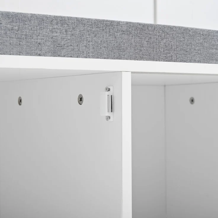 Garderobenständer mit Schuhbank, 120 x 40 x 191 cm, aus Spanplatte in Weiß – Bild 7